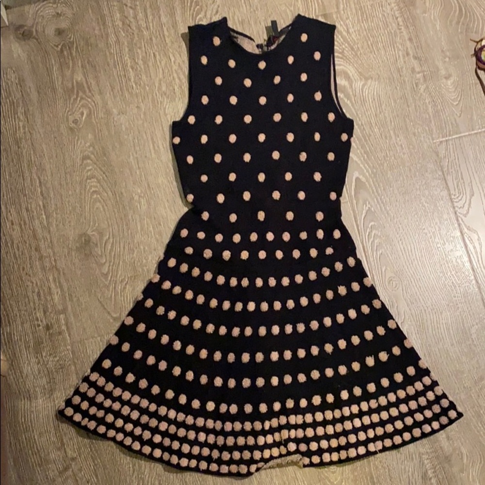 Polka dot black dress
